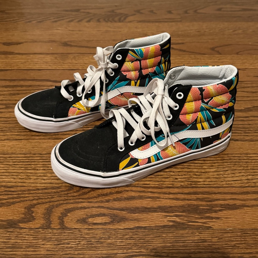 Vans Retro Tropical Design High Top Sneakers 6.5M/8W